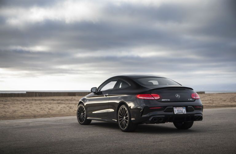 2019 MB C-Class exterior back fascia and driver side in empty lot in desert