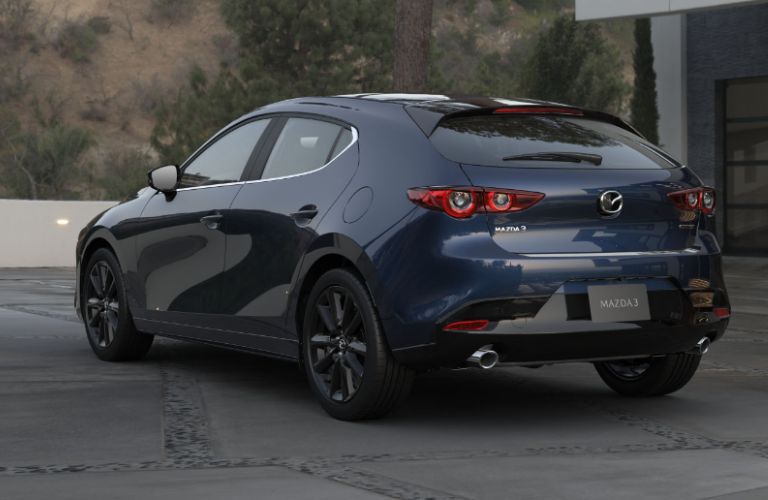 Rear Quarter View of the 2024 Mazda3 Hatchback 2.5 S Select Sport