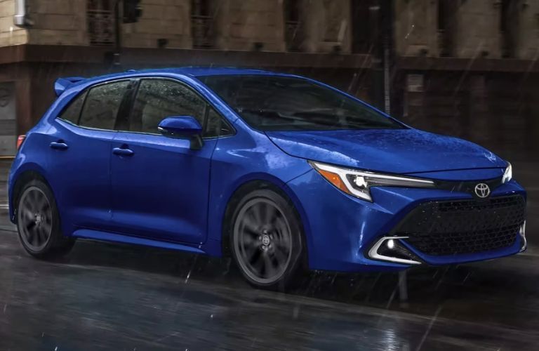 2023 Toyota Corolla Hatchback side and front view