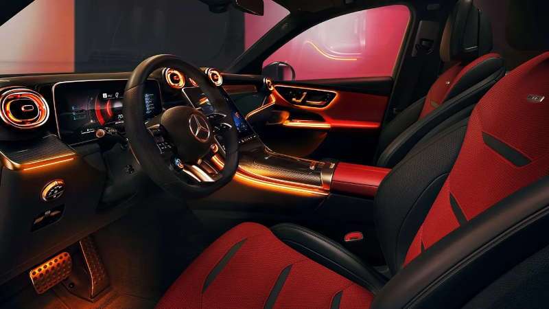 The cockpit of the 2026 Mercedes-Benz AMG® GLC 43 SUV