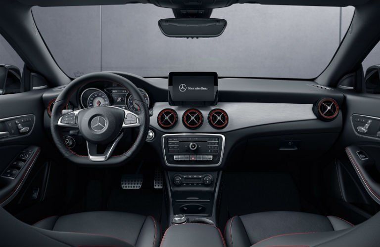 2018 Mercedes-Benz CLA black and red interior