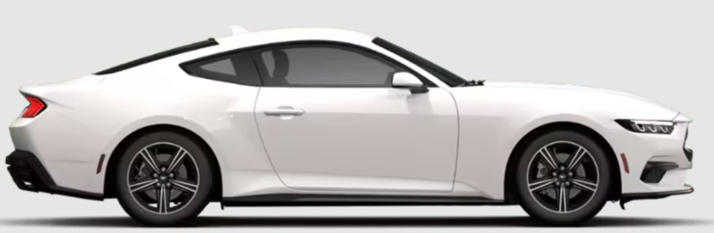 2025 Ford Mustang Dark Horse side view in white