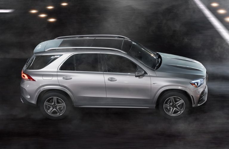 Aerial side view of the 2023 Mercedes-AMG GLE 63 S