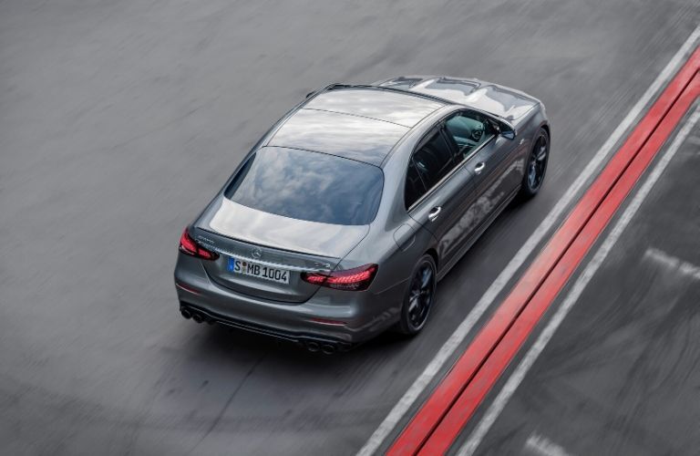 2021 MB E-Class exterior top view back fascia and passenger side