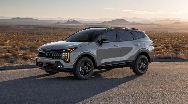 A front 3/4 external view of the 2026 Kia Sportage