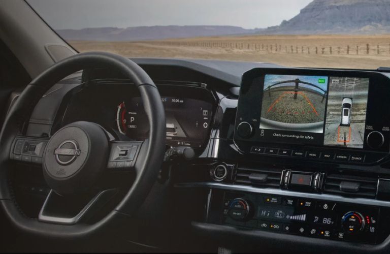 Backup camera in a Nissan