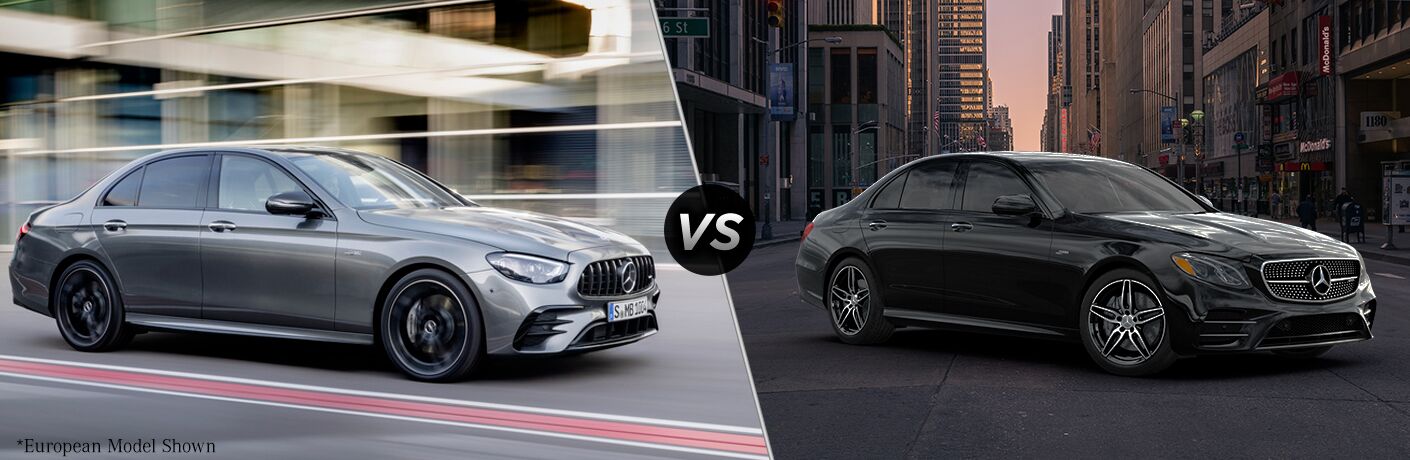 2021 MB E-Class exterior front fascia passenger side vs 2020 MB E-Class exterior front fascia passenger side