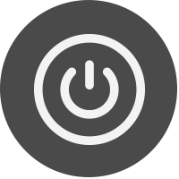 gray power button icon