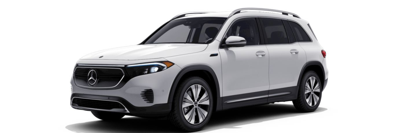 Side view of the 2023 Mercedes-Benz EQB 250+ SUV on a white background