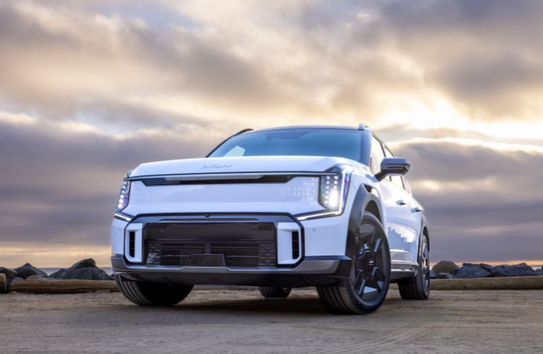 Exterior front view of the 2026 Kia EV9