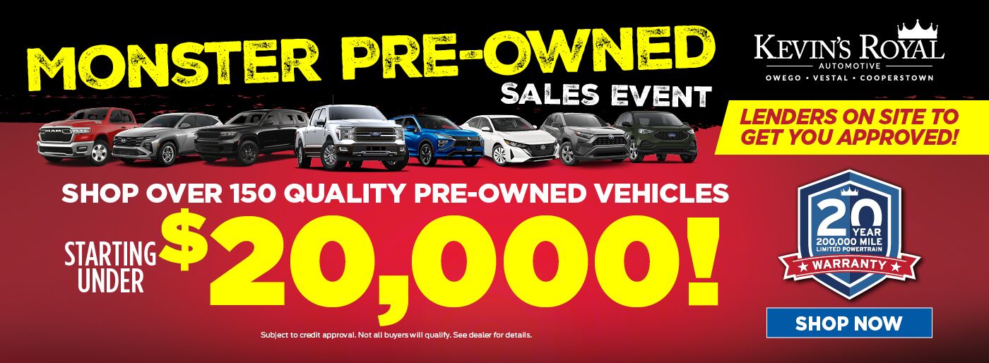 Monster Pre-Owned Sales Event