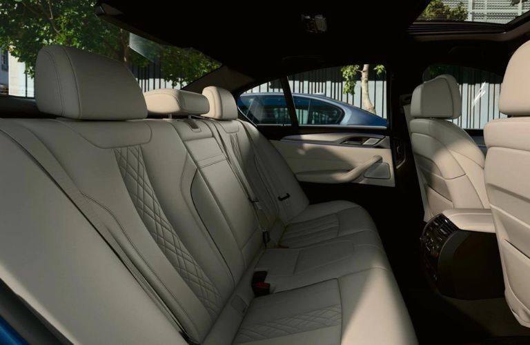 Rear seats of the 2023 BMW 5 series