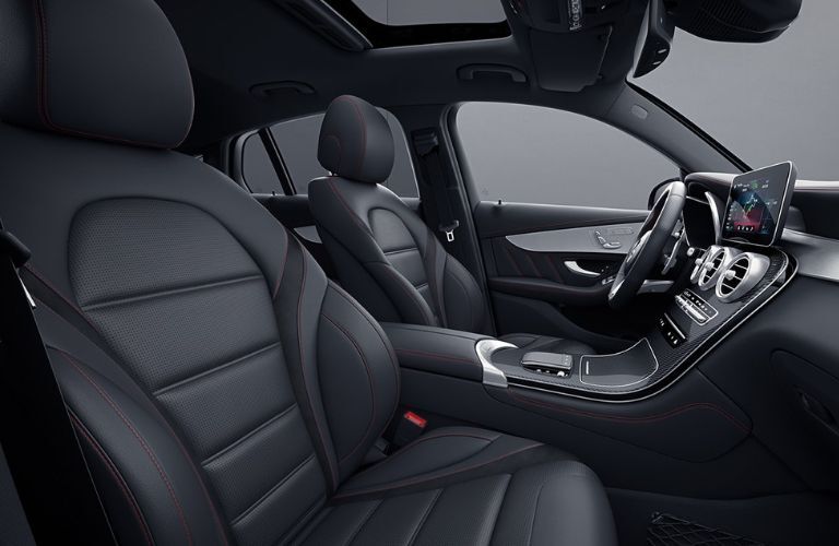 Front row seats view of the 2023 Mercedes-AMG GLC 43 Coupe