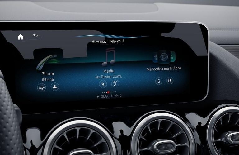 Mercedes-Benz GLA touchscreen display view
