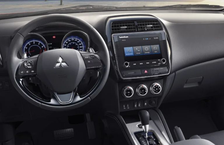 2023 Mitsubishi RVR steering wheel and touchscreen display
