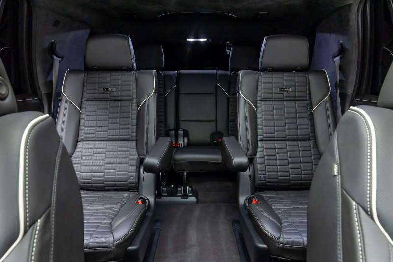 The three rows of seating in the Rezvani Vengeance