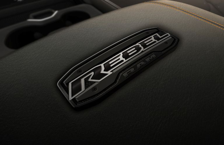 Center console badging in the Ram 2500 Rebel