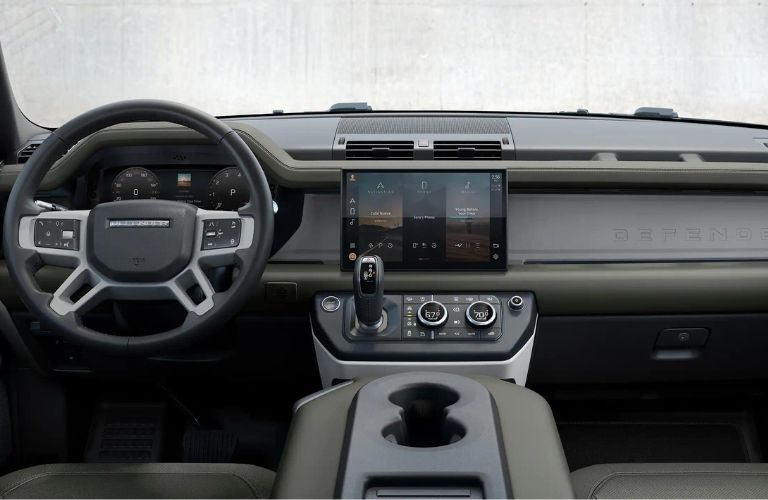 Land Rover Defender interior front look