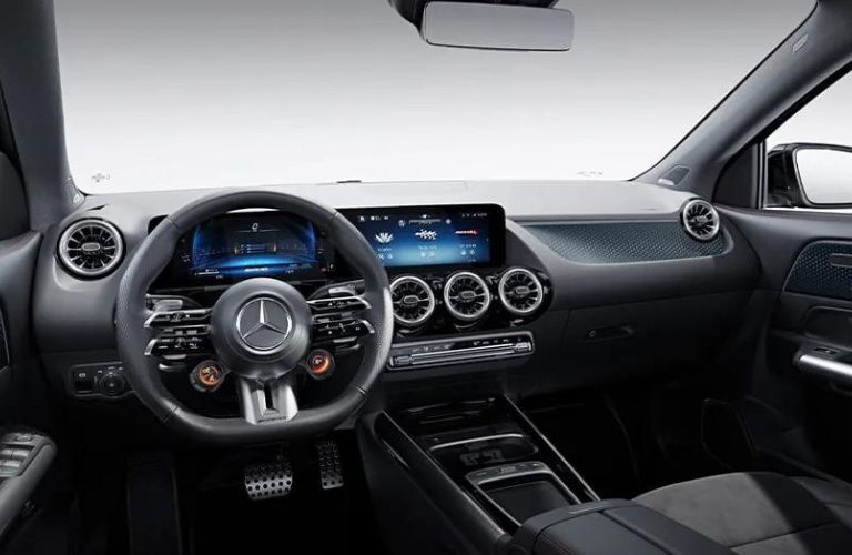 interior steering and dashboard of the 2025 Mercedes-Benz AMG GLA 35 SUV