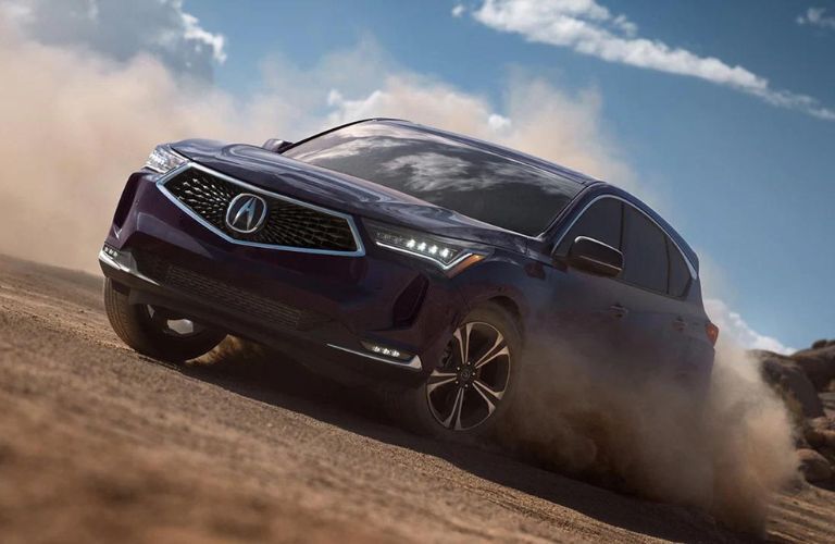 Acura RDX on a sandy terrain