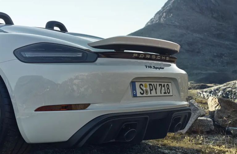 Rear View of the 2022 Porsche 718 Spyder