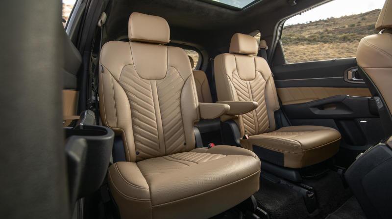 The three rows of seating available on the Sorento.