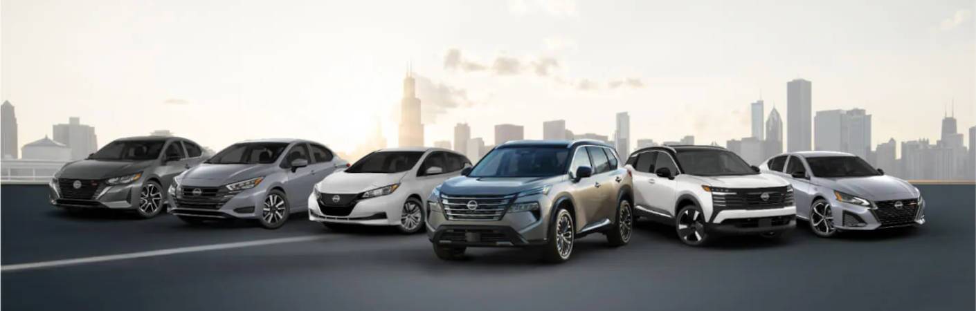 The lineup of 2025 Nissan vehicles for sale near Edmonton