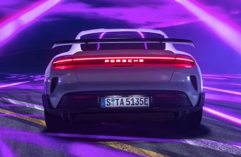 rear view of the 2026 Porsche Taycan