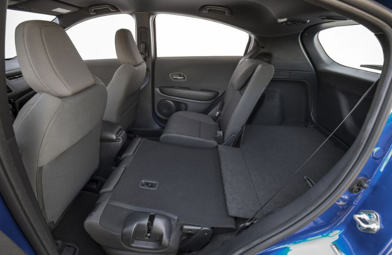 Rear row view with two seats folded down in the 2019 Honda HR-V