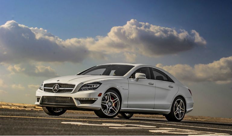 white Mercedes-Benz CLS