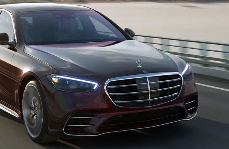 2025 Mercedes-Benz S 500 4MATIC® Sedan on the road