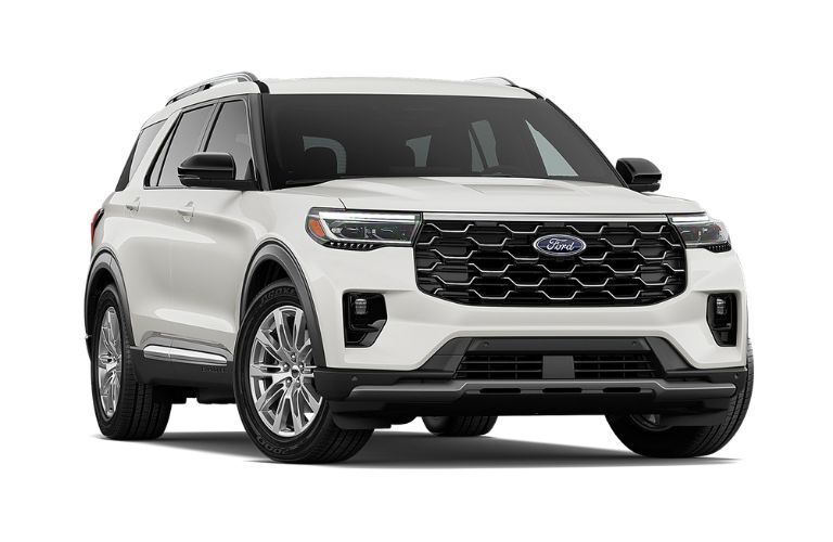 2026 Ford Explorer Platinum front view on white