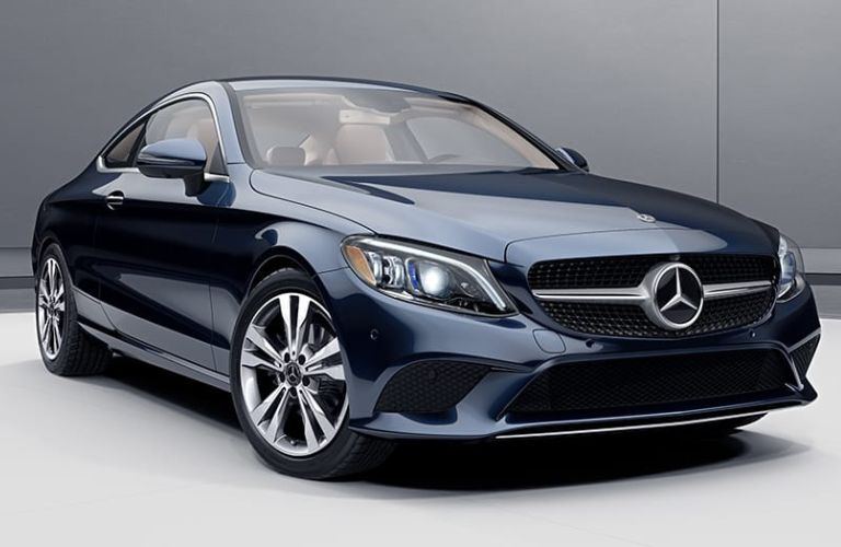 2023 Mercedes-Benz C 300 Coupe side and front view