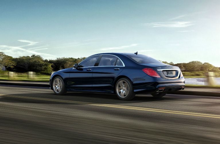 2015 Mercedes-Benz S-Class driving down highway