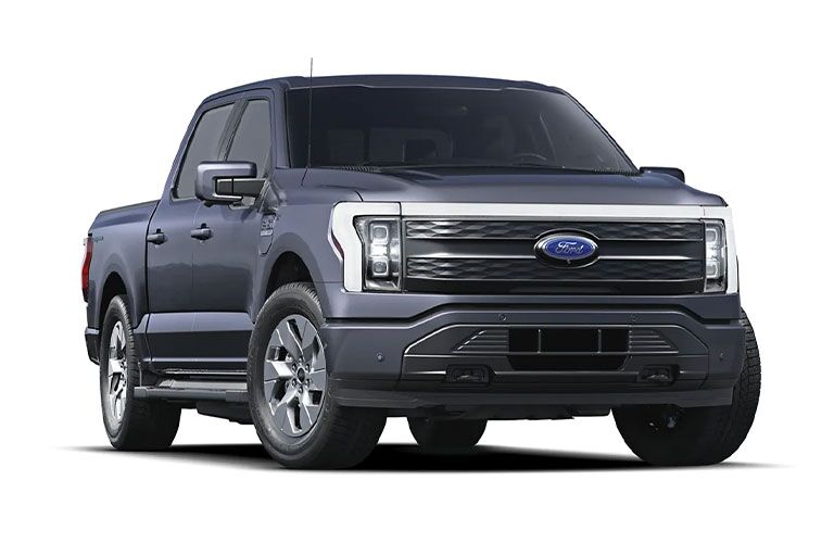 2022 Ford F-150 Lightning on white background