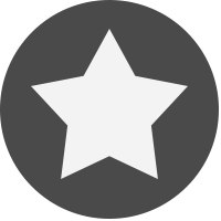 Grey dot with star icon