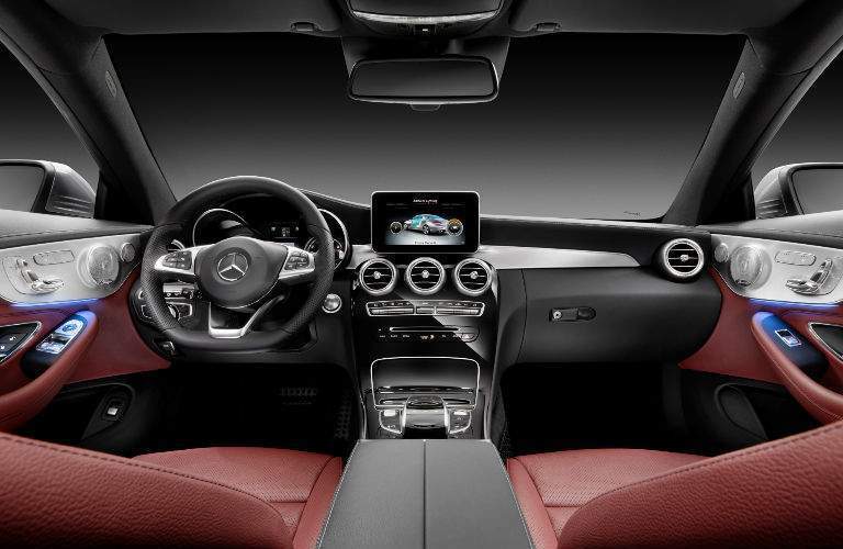 2018 Mercedes-Benz C-Class Coupe red interior