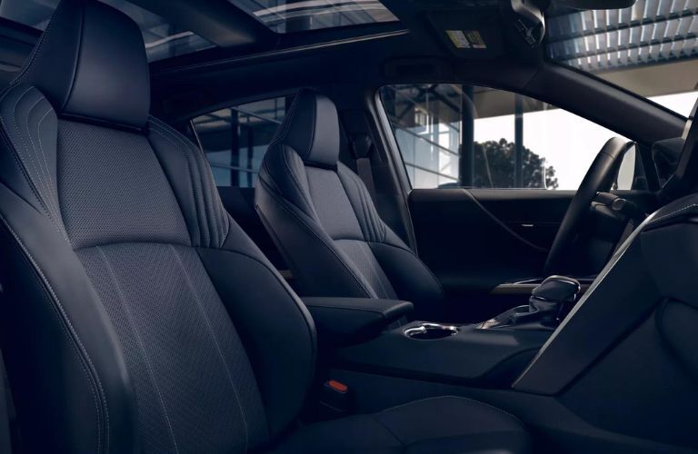 Interior seating area of the 2022 Toyota Venza is shown.
