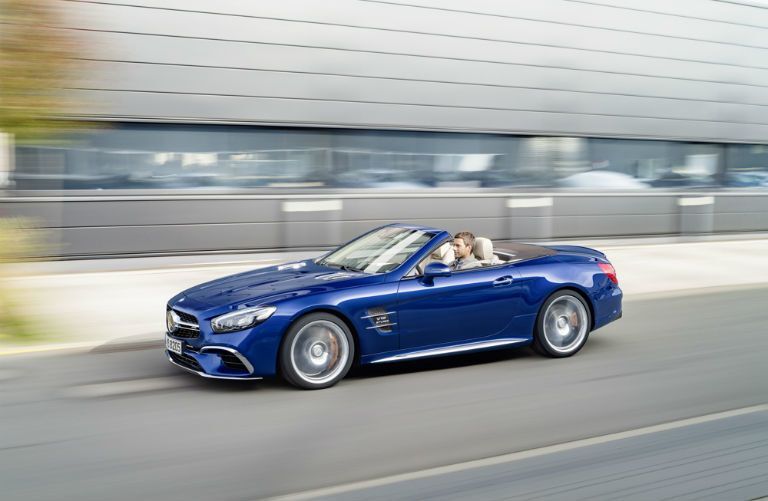 2017 Mercedes-Benz AMG SL63 Roadster driving fast
