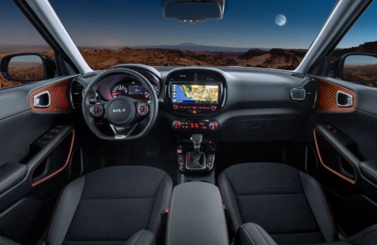 dashboard view of the 2022 Kia Soul
