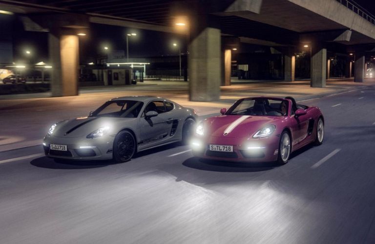 2023 Porsche 718 Cayman on the road