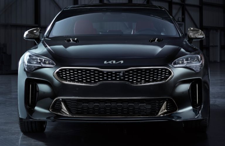 Front view of the 2023 Kia Stinger Black