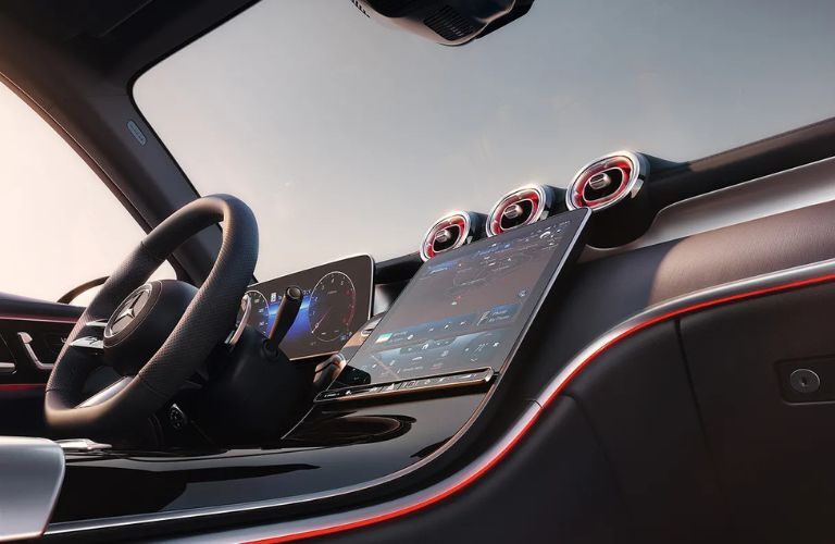 interior steering and dashboard of the 2025 Mercedes-Benz GLC 300