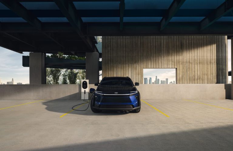 2027 Toyota bZ at a charging station
