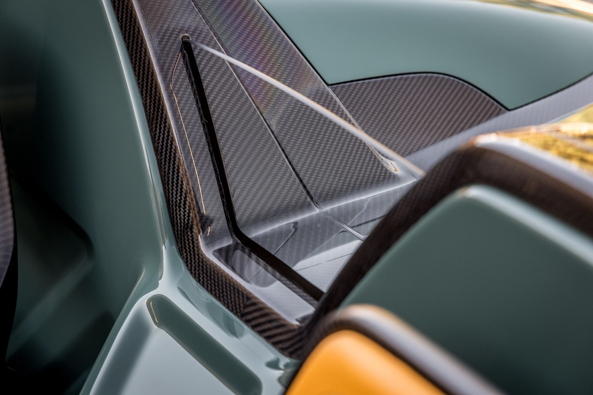 Porsche Speedster model rear glass close up