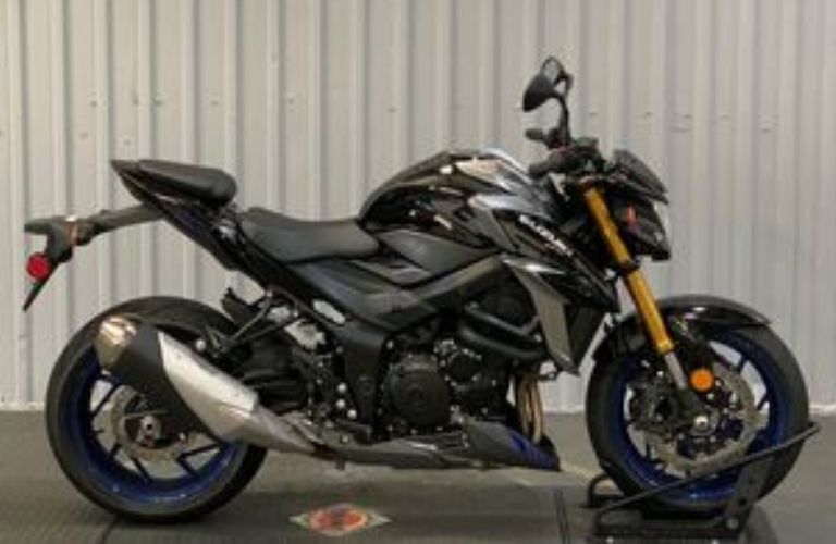 Side view of the Suzuki motorcycle