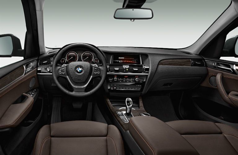 2015 BMW X3 steering wheel and dashboard