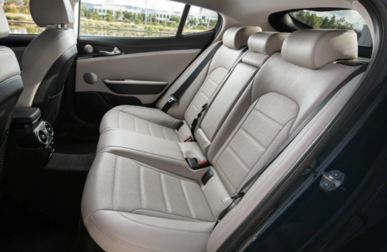 rear seat view of the 2022 Kia Stinger
