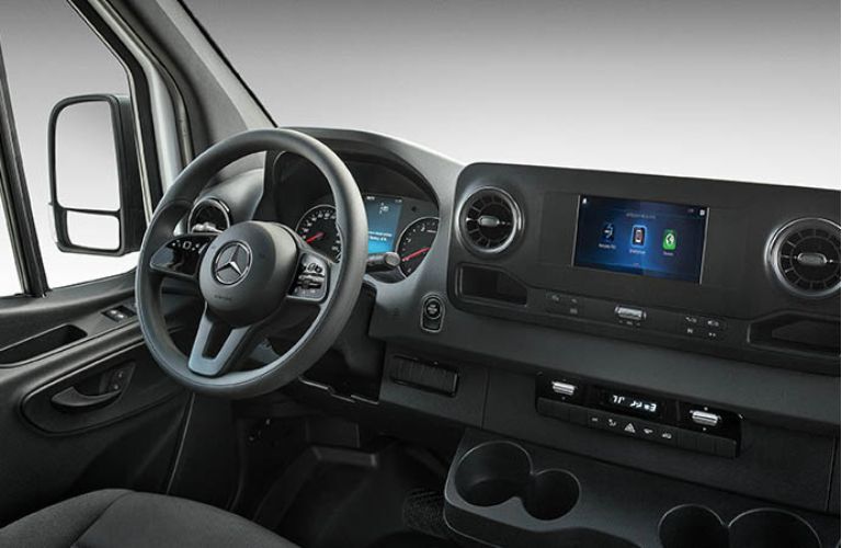 Mercedes-Benz Crew Van steering wheel and display screen