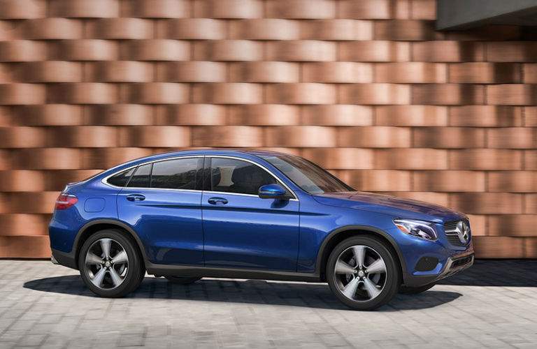 blue mercedes-benz glc coupe